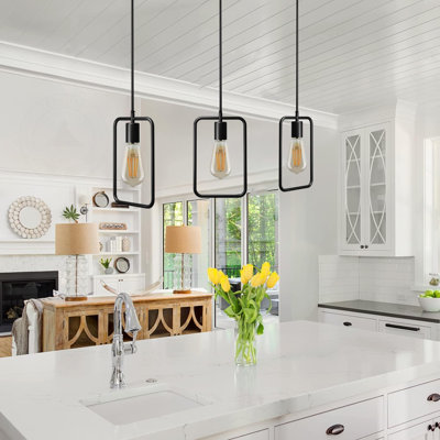 1 - Light Black Rectangle Pendant