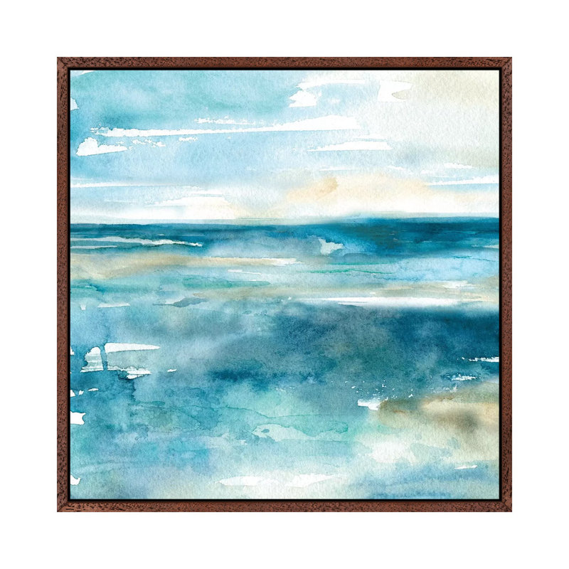 Wash Over Me II by Carol Robinson - Print on Canvas, 66.04 cm H x 66.04 cm W, Classic Brown Wood Framed