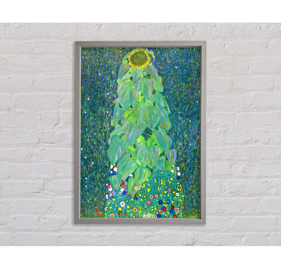 Klimt Die Sonnenblume - Einzelner Bilderrahmen Kunstdrucke auf Leinwand