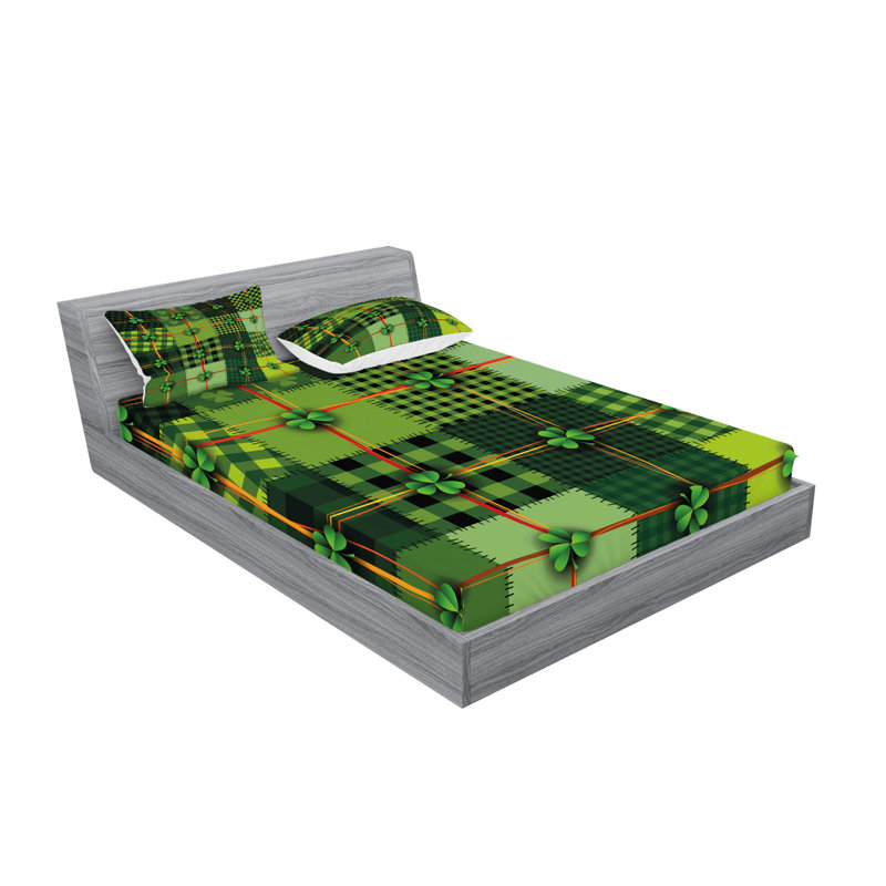 Multicolore ensemble de draps et taies décoratives Ambesonne, Ensemble de draps pour grand lit + 1 drap-housse +