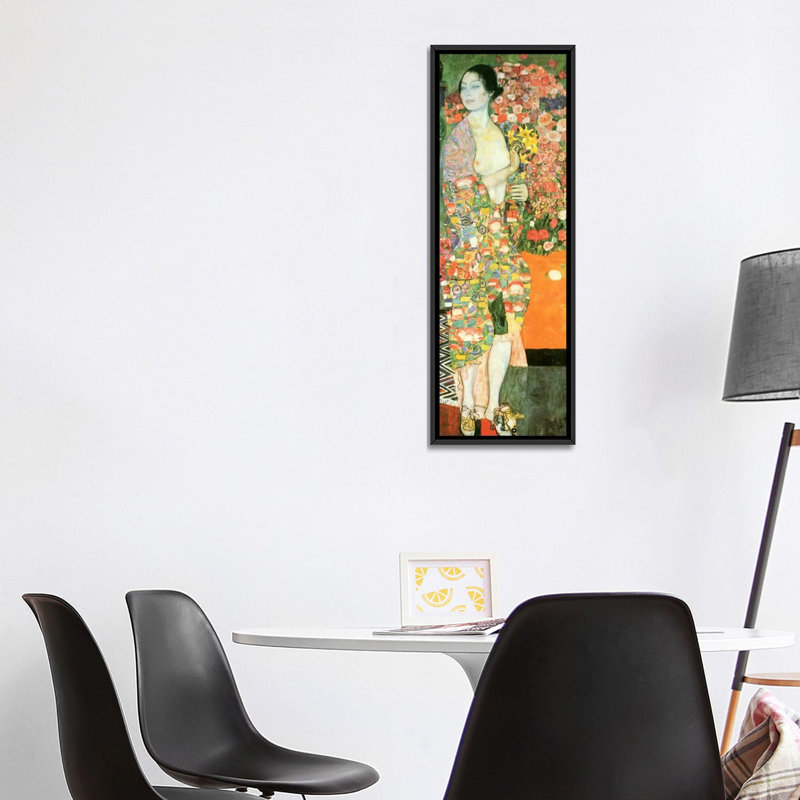 "La danseuse" par Gustav Klimt, reproduction d'art sur toile, H 36 po x l 12 po x P 1,5 po, Toile avec cadre noir