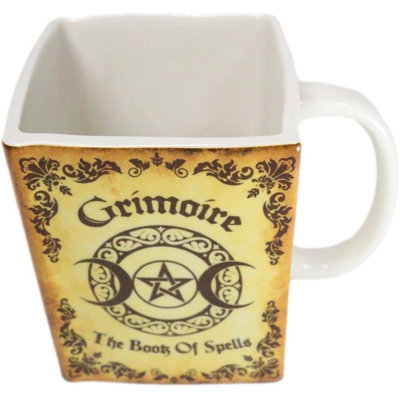 Tasse carrée en céramique jaune