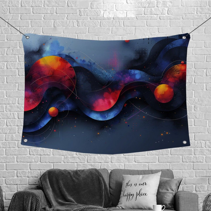 Tapisserie en microfibre, H 68 po x l 80 po