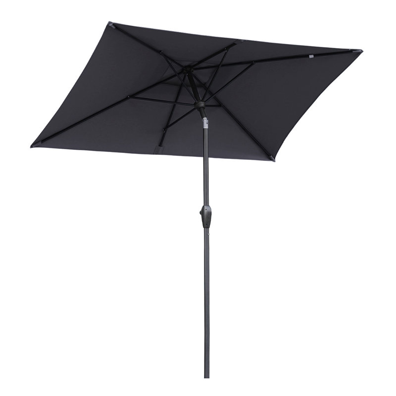 Bohrer 210cm X 140cm Rectangular Traditional Parasol, Cream