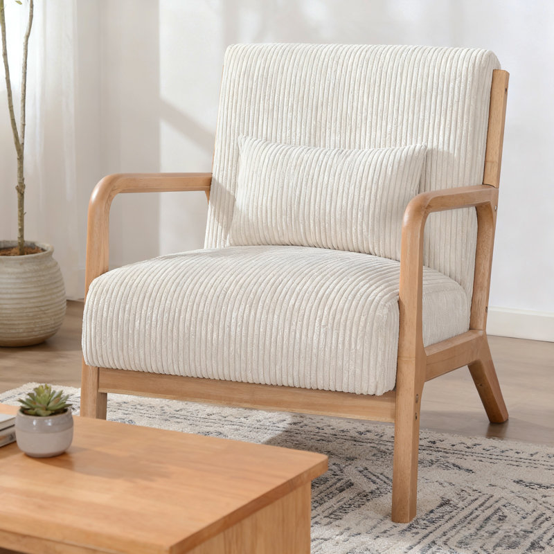Chaise longue en bois, Naturel, Blanc