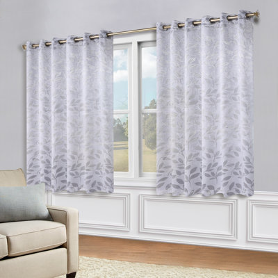 Finklea 100% Polyester Floral Room Darkening Grommet Curtain Panels