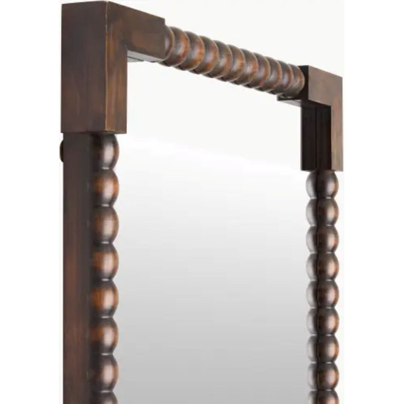 Miroir Galey Alix x Livabliss Lizzie, Dark Brown Wood, 46" H x 34" W