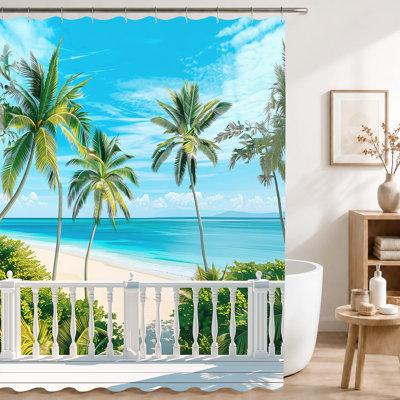 Shower Curtains with Hooks Included