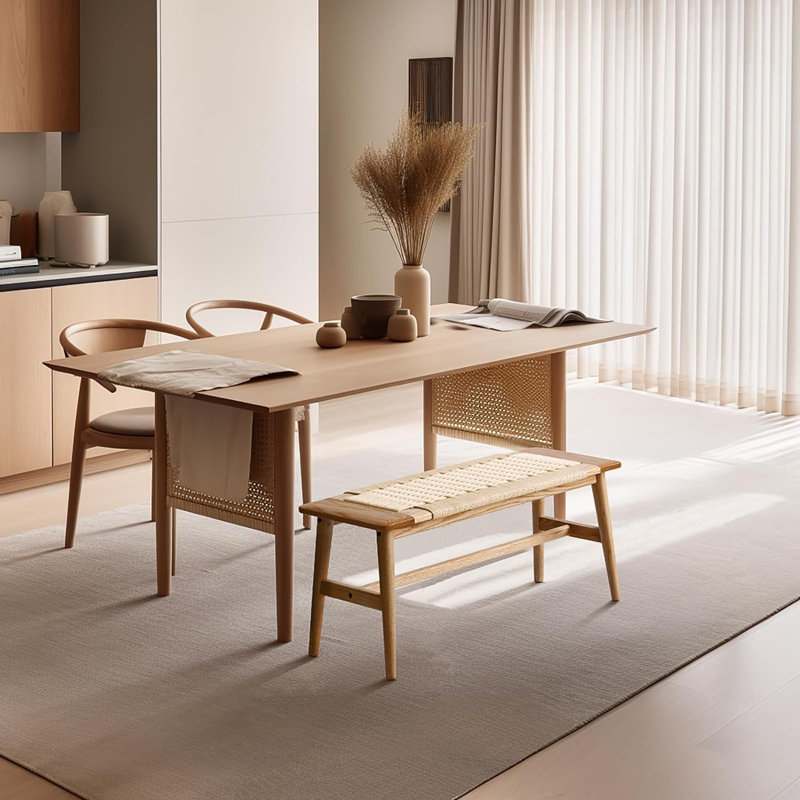 Gurmukh Solid Wood Bench, Entryway Bench, Dining Bench