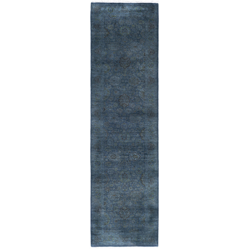 Overdyed One-of-a-Kind 2' 7" X 9' 7" Hand Knotted Area Rug