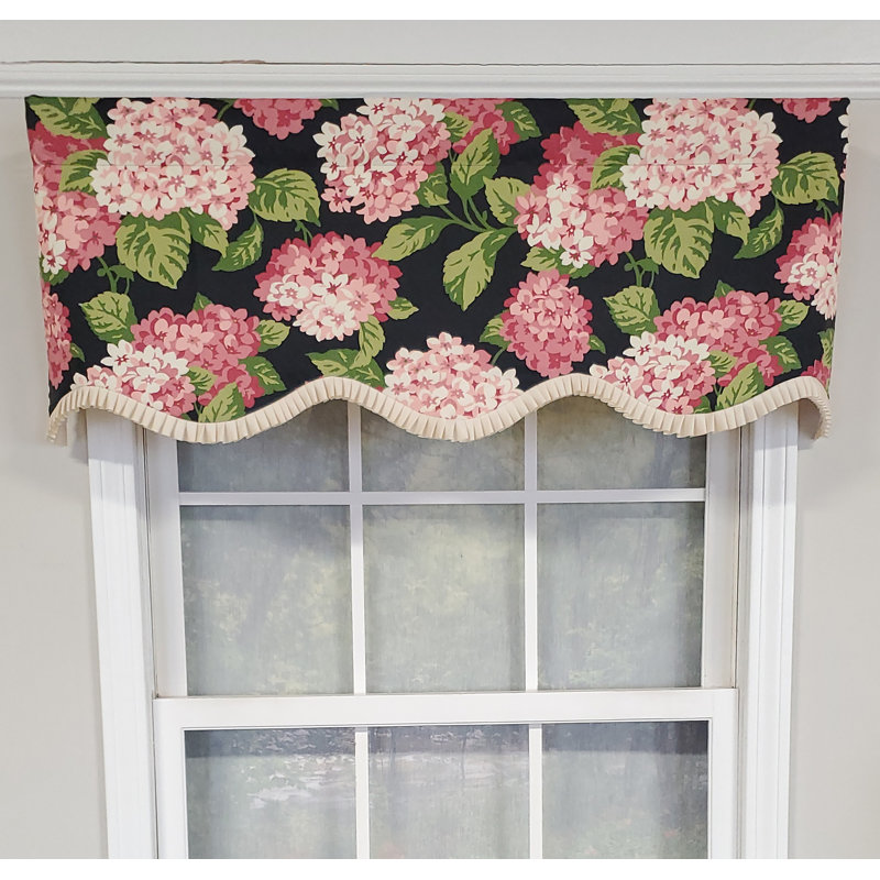 Cantonnière festonnée l 50 po Summerwind Provance, Floric Pink