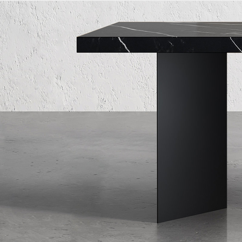 Faux Marble Top Dining Table, 35.43" W x 86.61" L