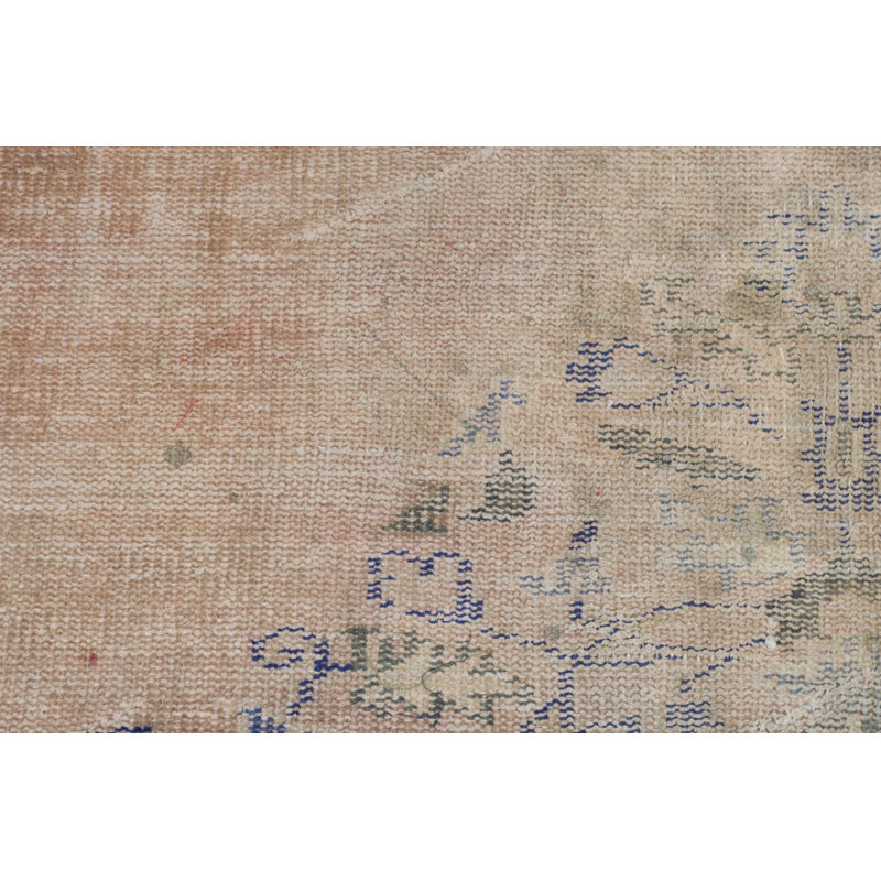 Tapis turc beige rétro tissé à la main Vintage Kilim