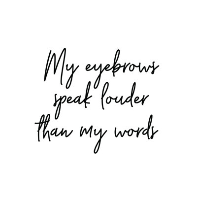 Eyebrows - Wrapped Canvas Print