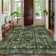 Vintage Floral Machine Washable Rug with Non-Slip Backing, Distressed Low Pile Indoor Mat, Foldable Traditional Accent Rug for Living Room, Bedroom