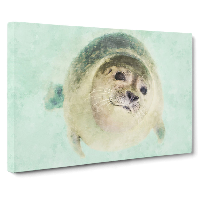 Seal - Wrapped Canvas Painting, 50cm H x 76cm W x 3cm D