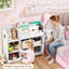 AIYAPLAY Kids Toy Storage Unit 3 Tier Bear Design Kids Bookshelf White