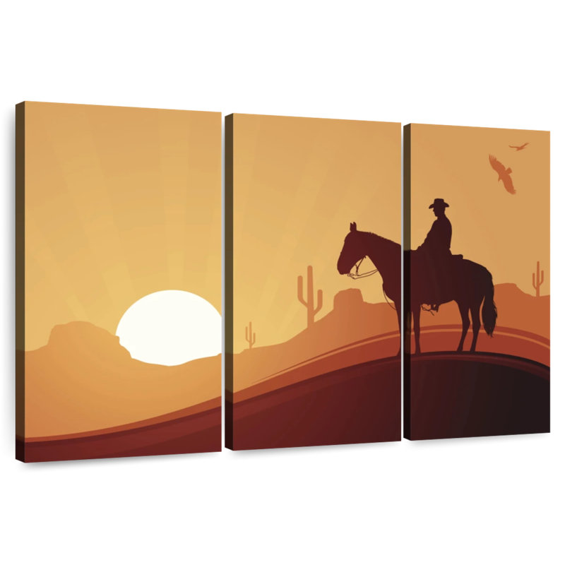 Lelar Desert Cowboy, 32" H x 50" W