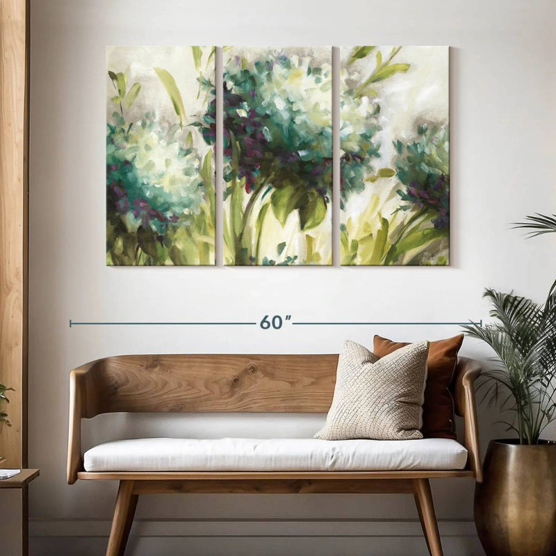 Harnek Hydrangea Field I, 32" H x 50" W