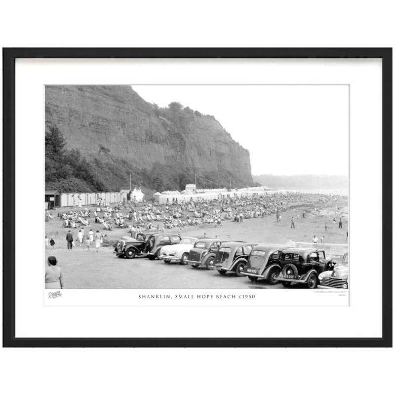 Shanklin, Small Hope Beach C1950 - Single Picture Frame Print, 28cm H x 36cm W x 2.3cm D