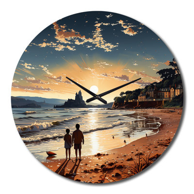 Beach Shimmering Sands I - Beach Wall Clock