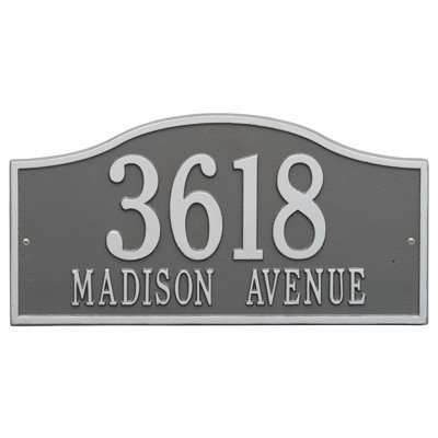Rolling Hills 2-Line Wall Address Plaque