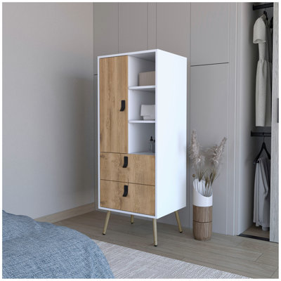 Tall Dresser, Modern Design With 2 Drawers And Ample Storage by Corrigan Studio