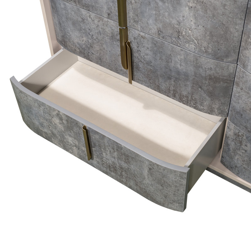 Pavira Dresser With Mirror - Stone