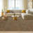 8'x10' Soft Plaid Washable Area Rug, Ultra-Thin Modern Stain Resistant Carpet for Home Office, Brown-227077061-227077059