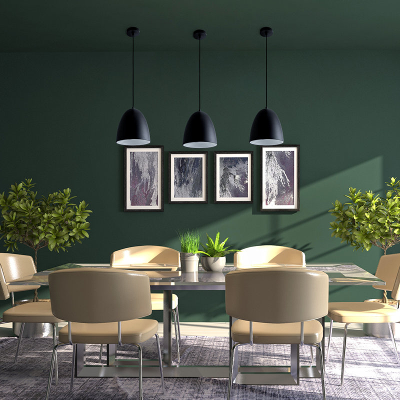 Hearns 1 - Light Single Pendant, Black/White
