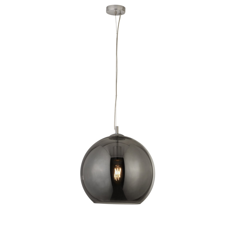 Esman 1 - Light Single Pendant, Chrome/Smoked Grey