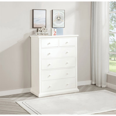 Anzio White 6-drawer Bedroom Chest of Drawers