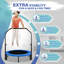 Mini trampoline Plexalife pour adultes - Trampoline intérieur / extérieur Rebondeur d'exercice - Petit trampoline pliable pour enfants avec barre réglable et rembourrage de sécurité