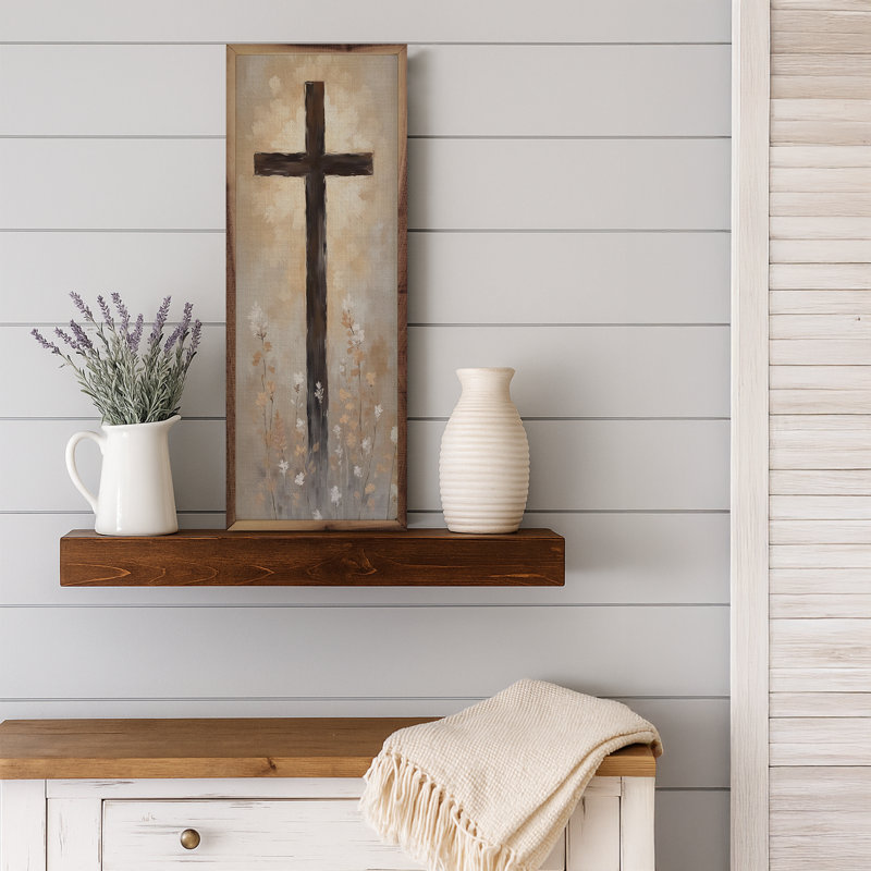 Cross With Flowers, 24" H x 8" W