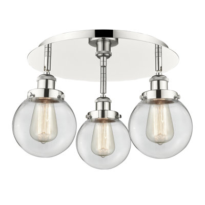 Alphonsa Glass Flush Mount