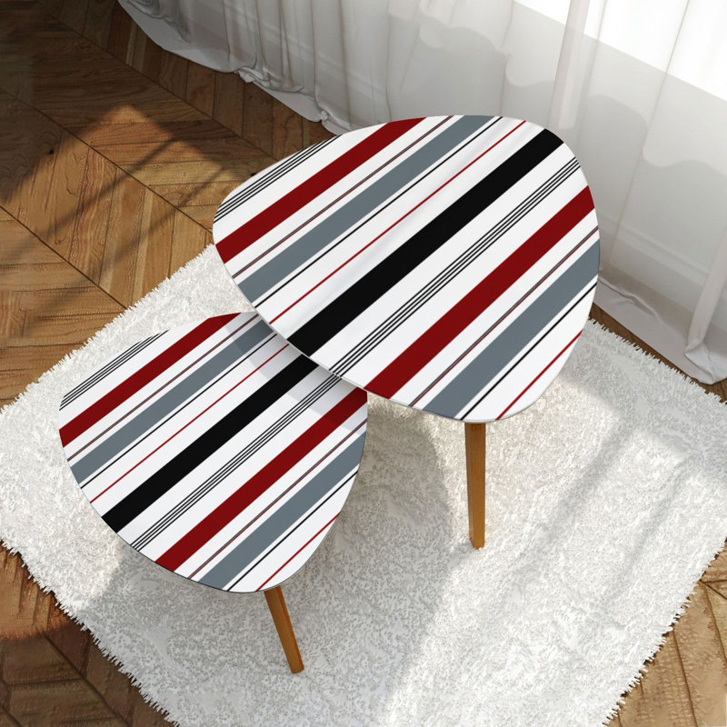 Ensemble de 2 tables basses gigognes Triangle