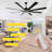 72" Modern Black Ceiling Fan with LED Light Kit and Remote, 6-Speed Quiet DC Motor, Reversible for Large Living Rooms-508995820