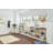 Modular Stackable Shoe Shelf Unit With Adjustable Angled Shelves And Decorative Trim For Closet Organization
