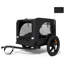 Remorque de vélo robuste pour animaux pliable avec roues tout-terrain de 16 pouces et attelage universel - Chariot de transport pliable pour bicyclettes / chien, noir-122632913