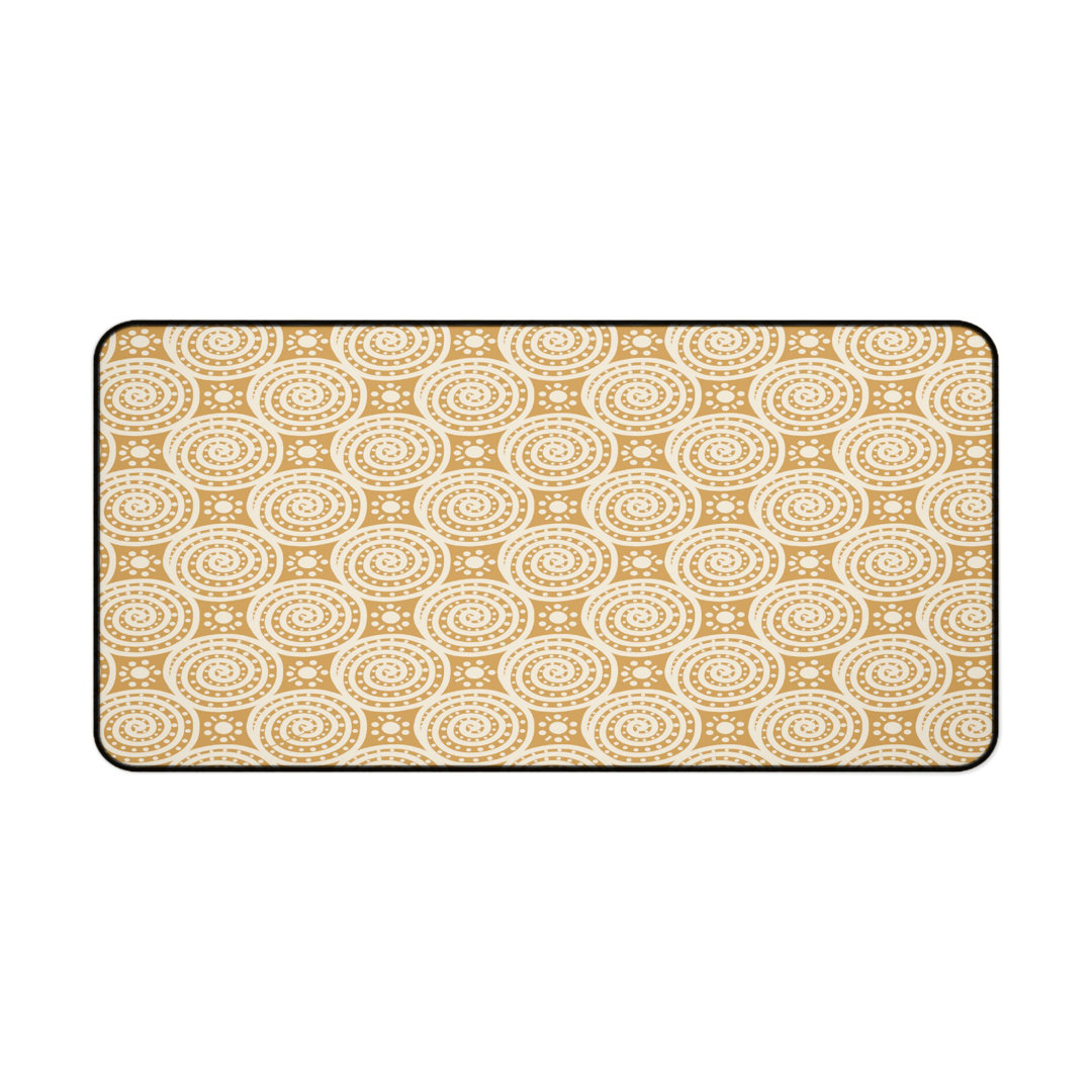 Boho Spiral Pattern Desk Mat