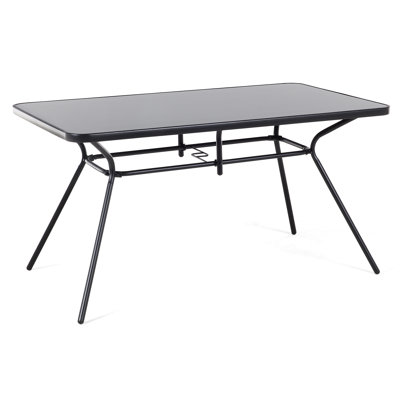 Rectangular Metal Outdoor Balcony Table , 140cm cm W 80cm cm D