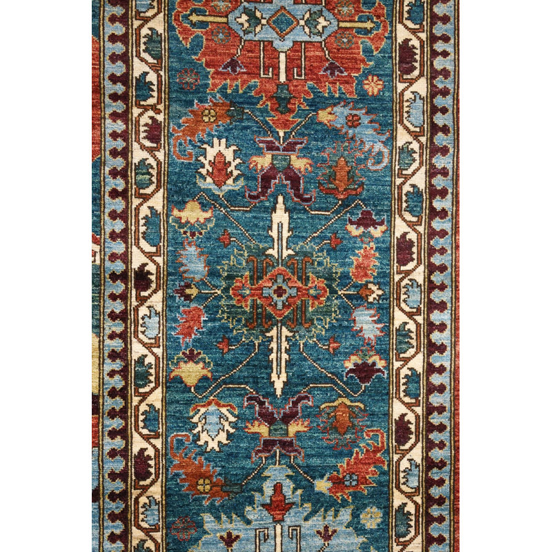 New Turkmen Afghan One-of-a-Kind Rectangle 9' X 11'8" Area Rug