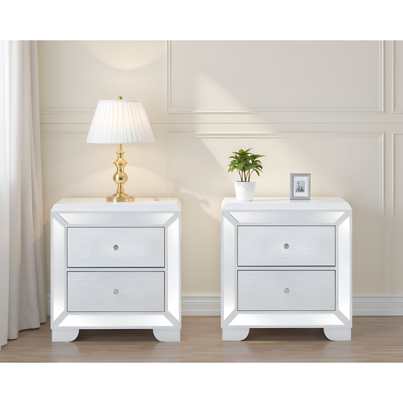 Ensemble de 2 tables de chevet Claudia