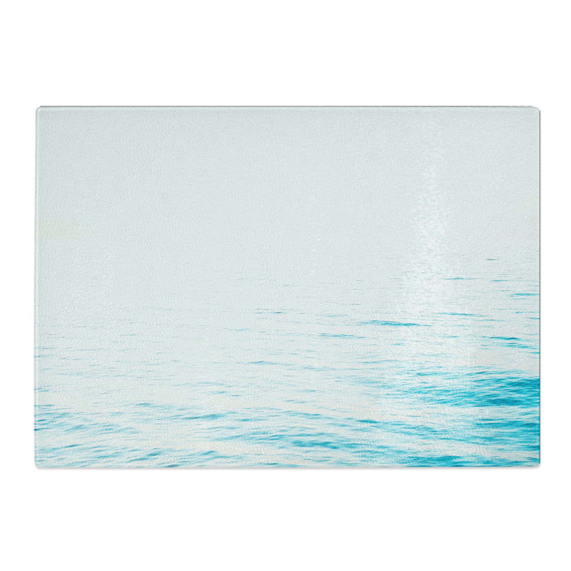 Tempered Glass Ocean Art Chopping Board, 39 cm W x 28.5 cm L