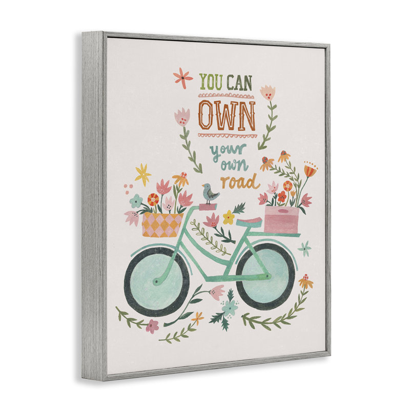 «Propre route» avec une bicyclette encadrée, estampe numérique par Irene Chan, Estampe numérique Farmhouse, H 30 po x l 24 po