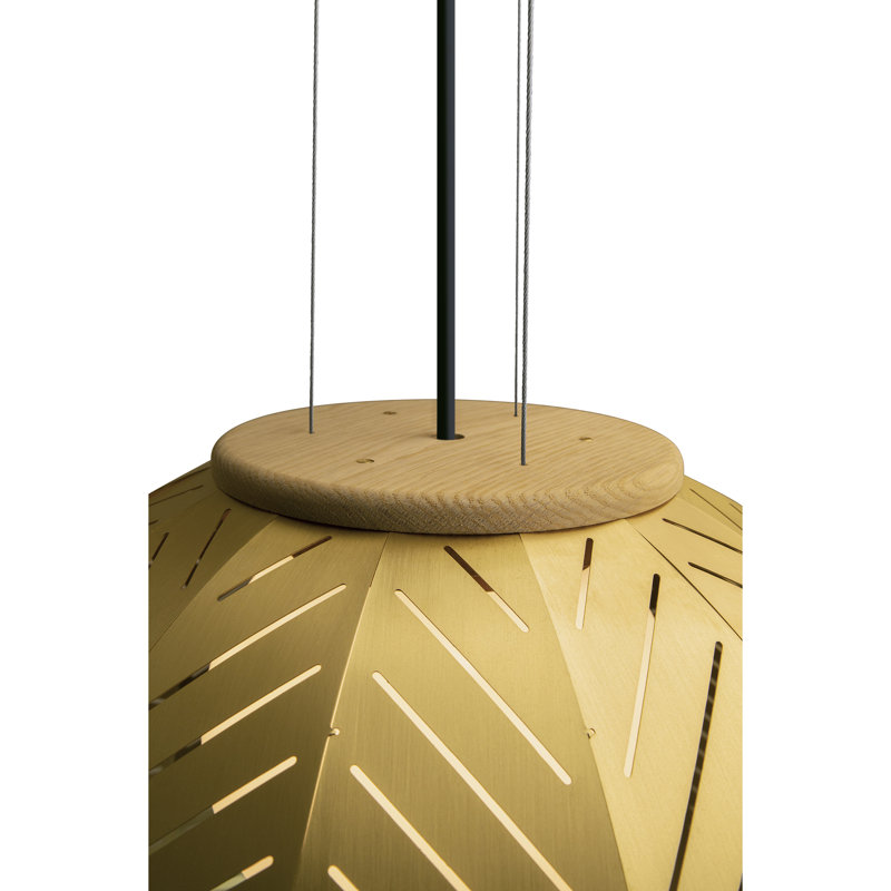 Amicus 1 - Light Pendant, 2700K - Warm White LED, 17.75" H x 21" W x 21" D, White Washed Oak Finish