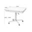 Table d'appoint rectangulaire en bois massif, acier au carbone et aluminium, couleur cerisier, noir et argent