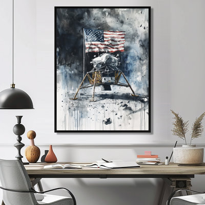 Abstrait Apollo 13 Mission Moon Conquest IV - Moon, art mural encadré