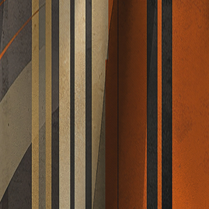 Orange And Grey Vectors I - Abstract Shapes Curtain - Blackout Abstract Curtain - 1 Panels, 52" W x 84" L