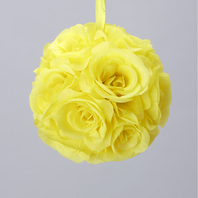 Boule de fleurs de pomander, Jaune, H 6 po x l 6 po x P 6 po